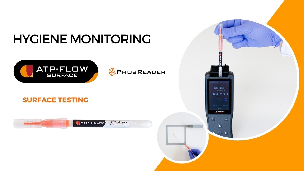 Testowanie powierzchni ATP za pomocą naszego luminometru PhosReader